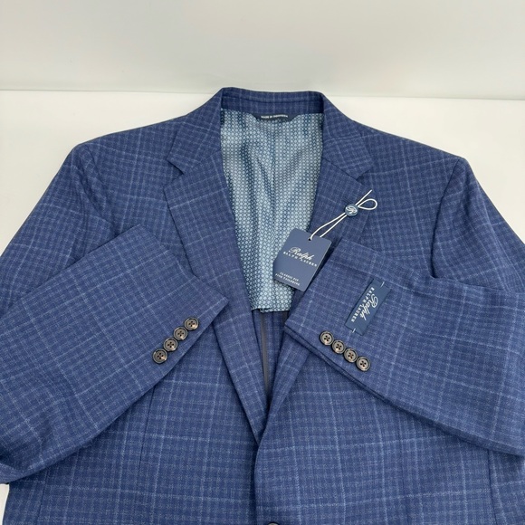 NWT RALPH by RALPH LAUREN Navy CHECK Classic Fit Wool Suit  40 LONG $325 - Picture 13 of 13